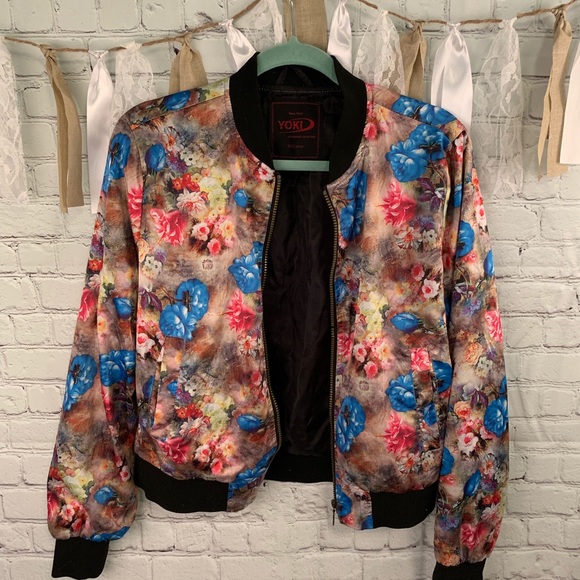 Yoki Jackets & Blazers - Yoki floral bomber jacket